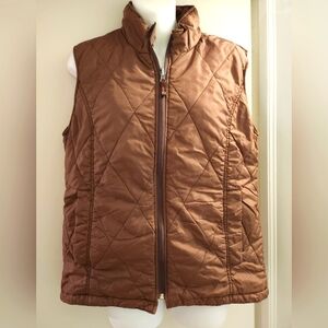 Brown Quilted Women's Vest. Size M. Preloved.